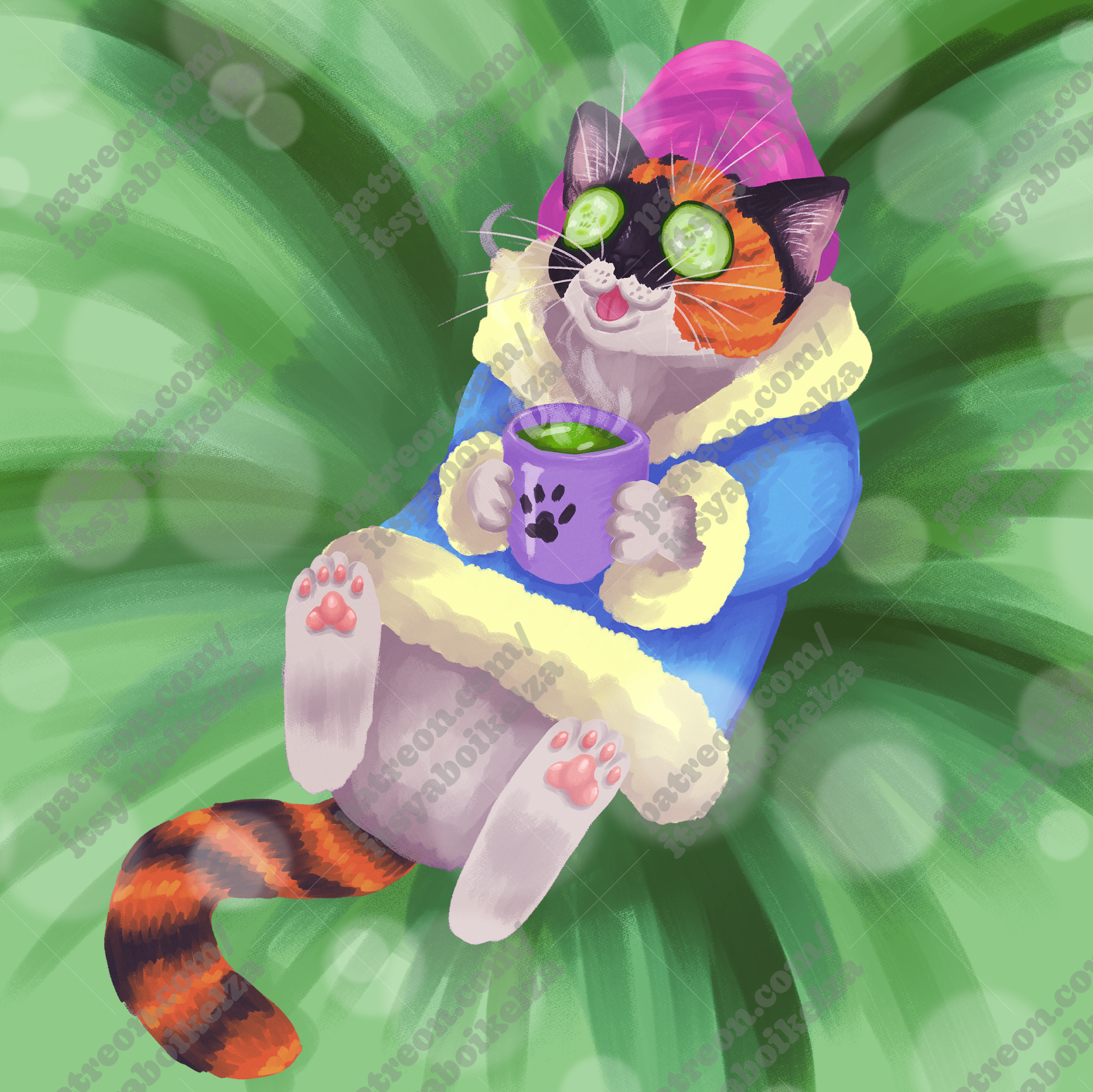 Catricia's Spa Day Holographic Sticker