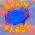 Brain Frogs Holographic Sticker