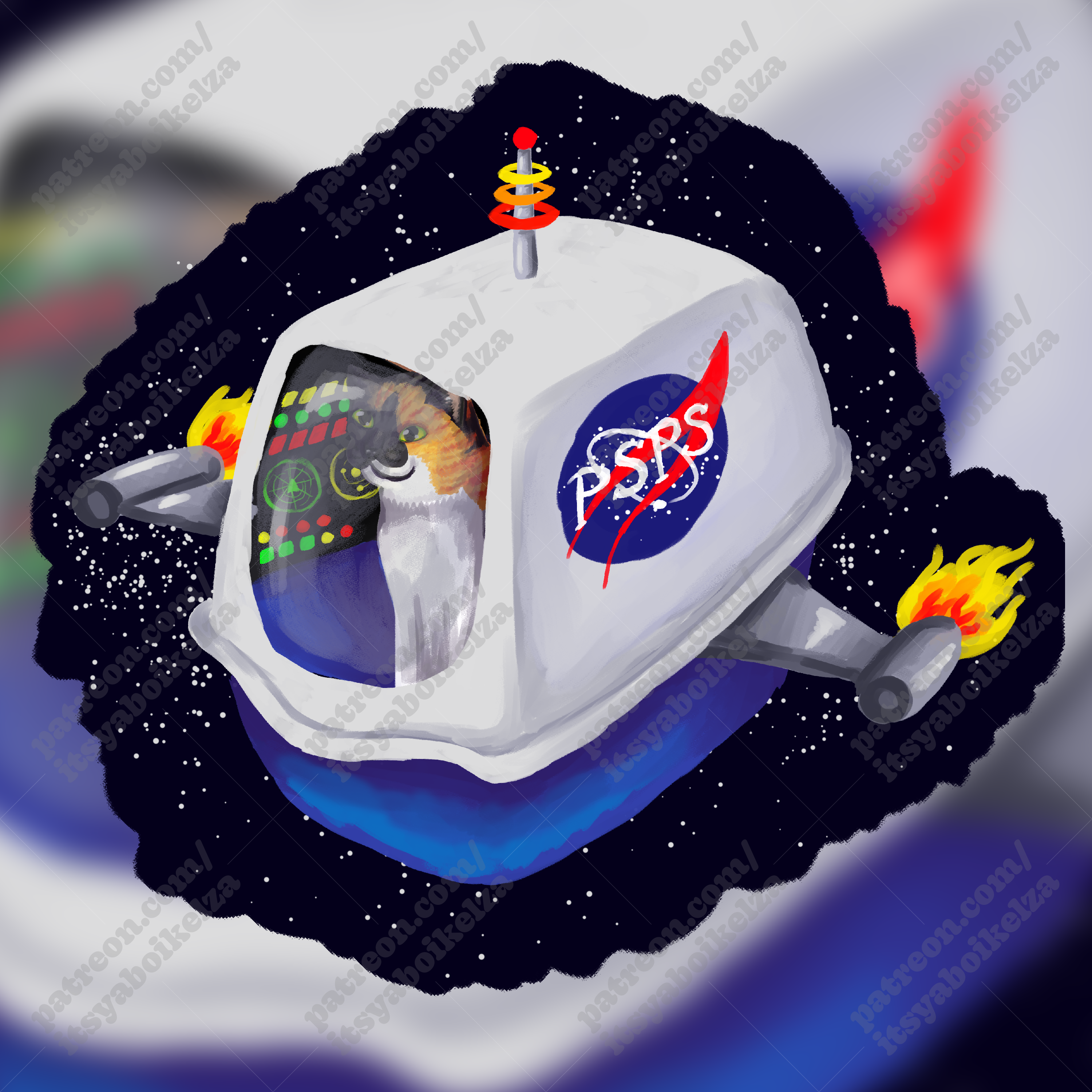 Catricia In Space Holographic Sticker