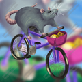 Rat Bike Holographic Sticker