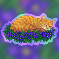Sleepy Kitty Holographic Sticker