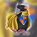 Rat Paladin Holographic Sticker