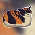 Calico Maxwell the Cat Holographic Sticker