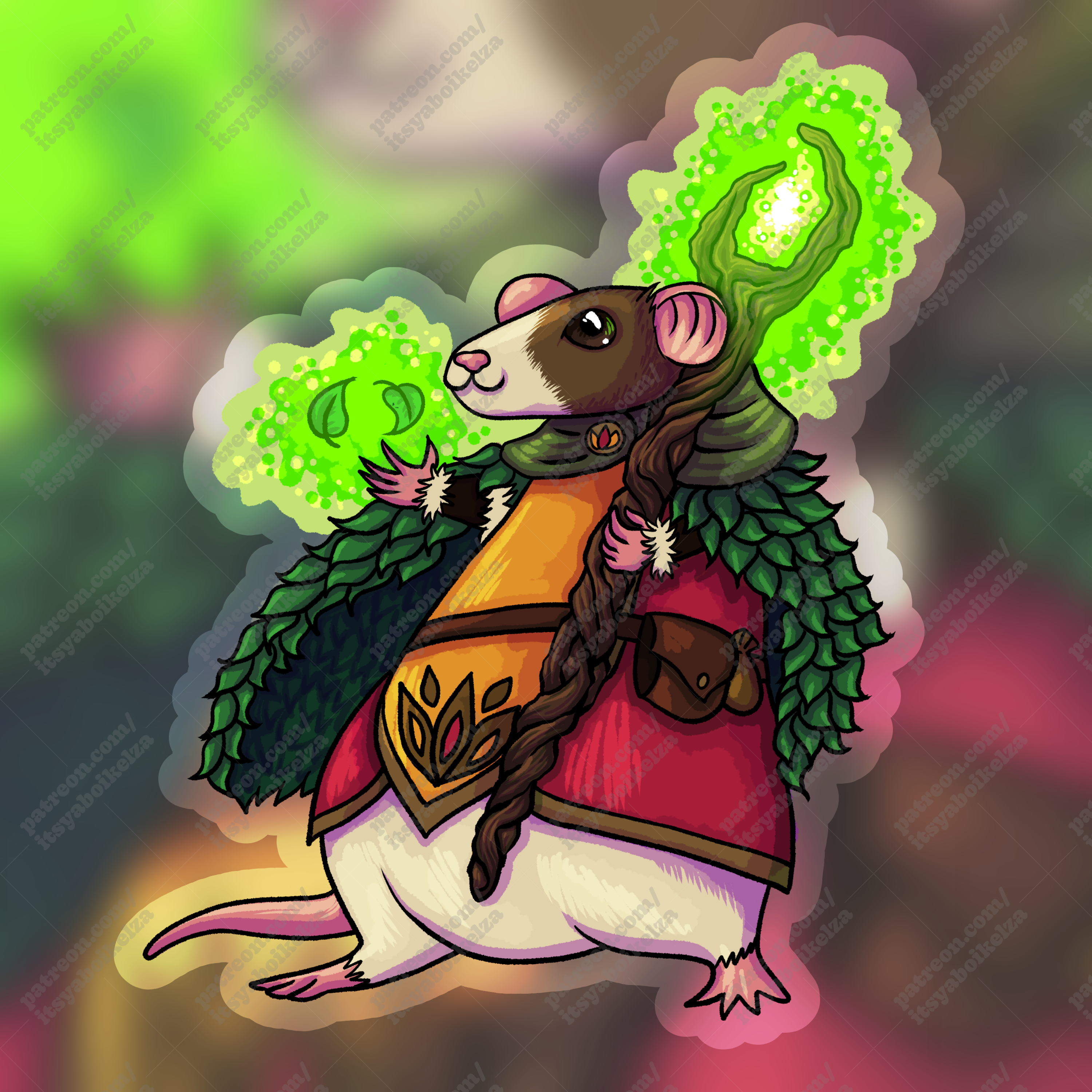 Druid Rat Holographic Sticker