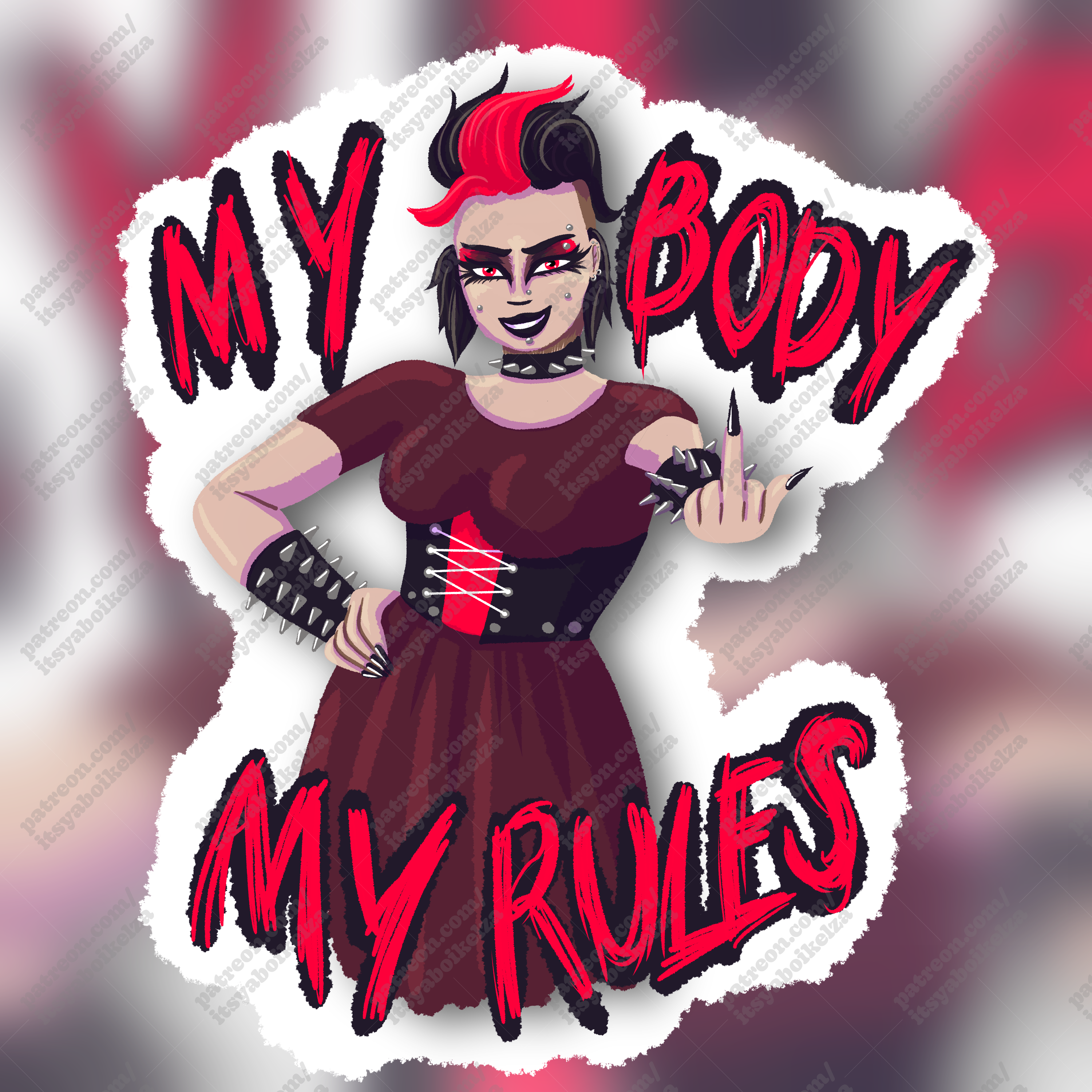 My Body My Rules Holographic Sticker
