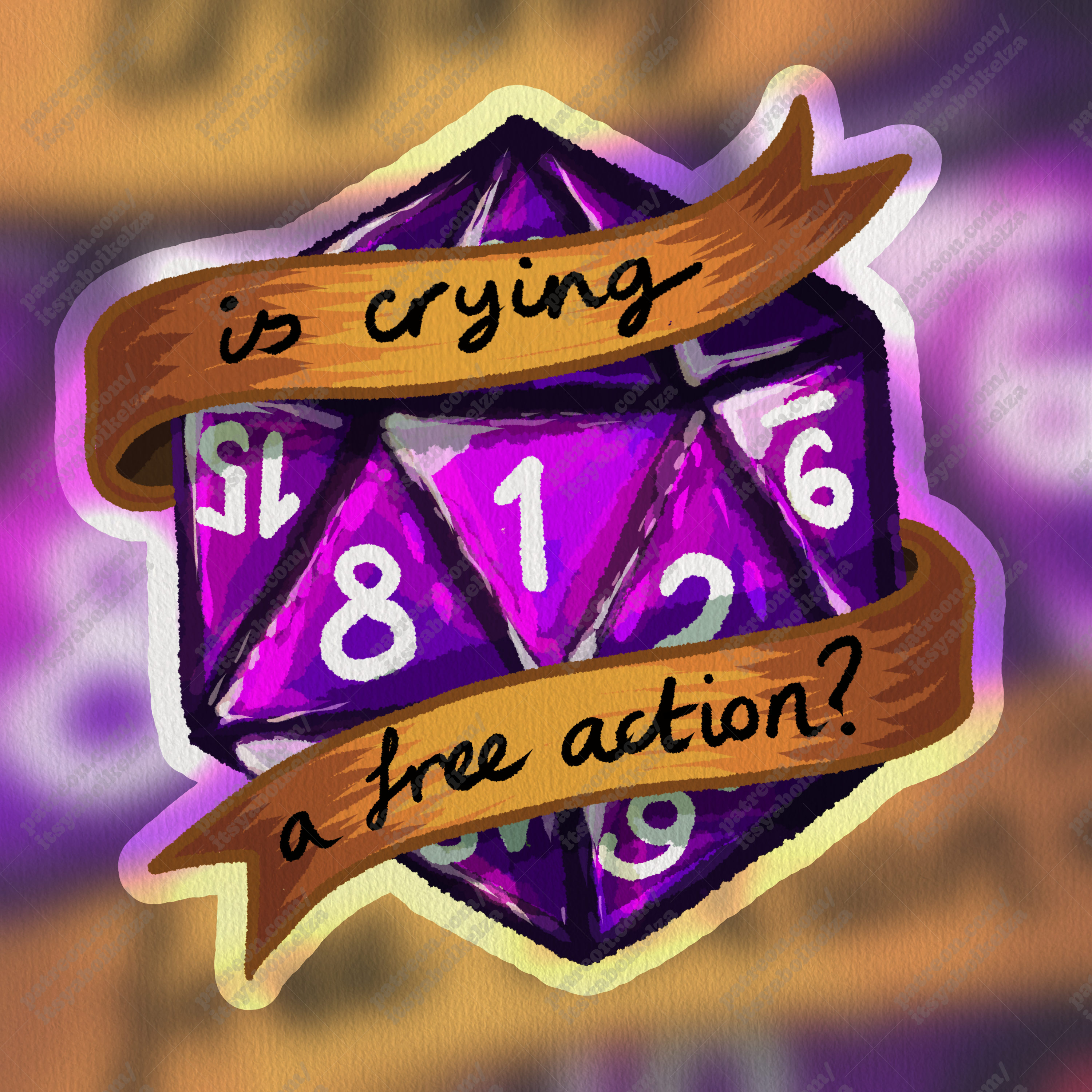 Is Crying a Free Action? Nat 1 Holographic Sticker