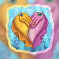 Cuddlefish Holographic Sticker