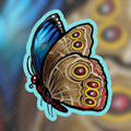Blue Morpho Holographic Sticker