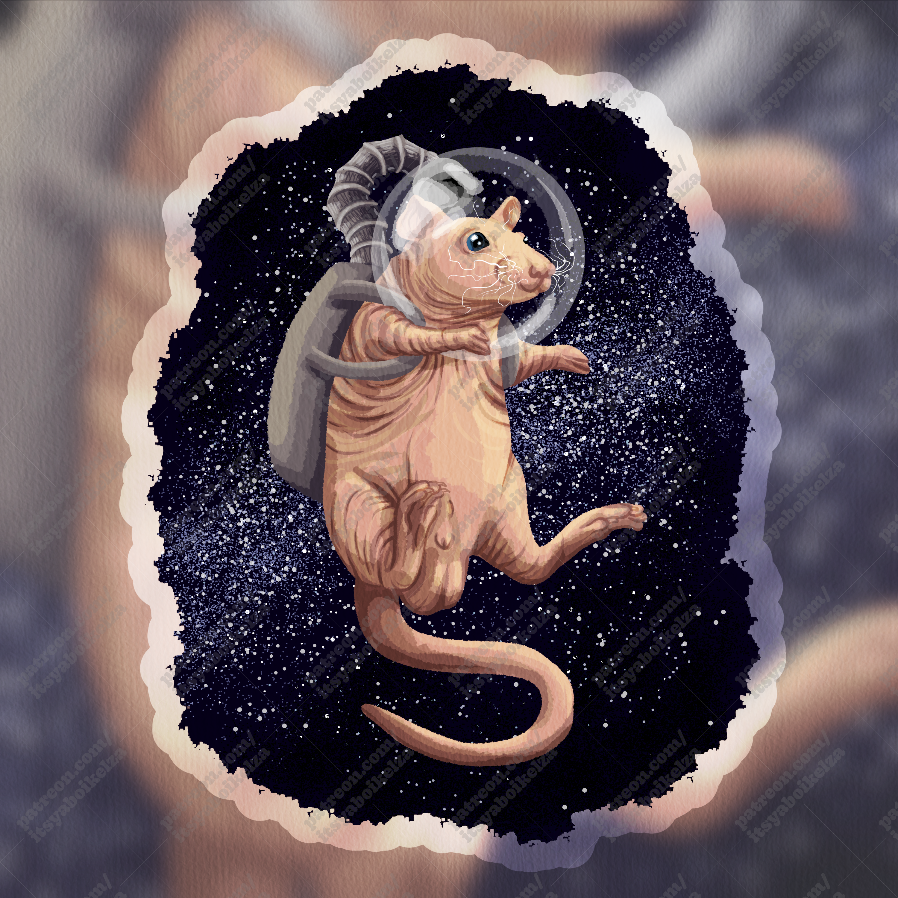 Space Rat Holographic Sticker