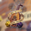 Bard Lute - I Roll to Play Freebird - Holographic Sticker