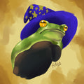 Wizard Frog Holographic Sticker