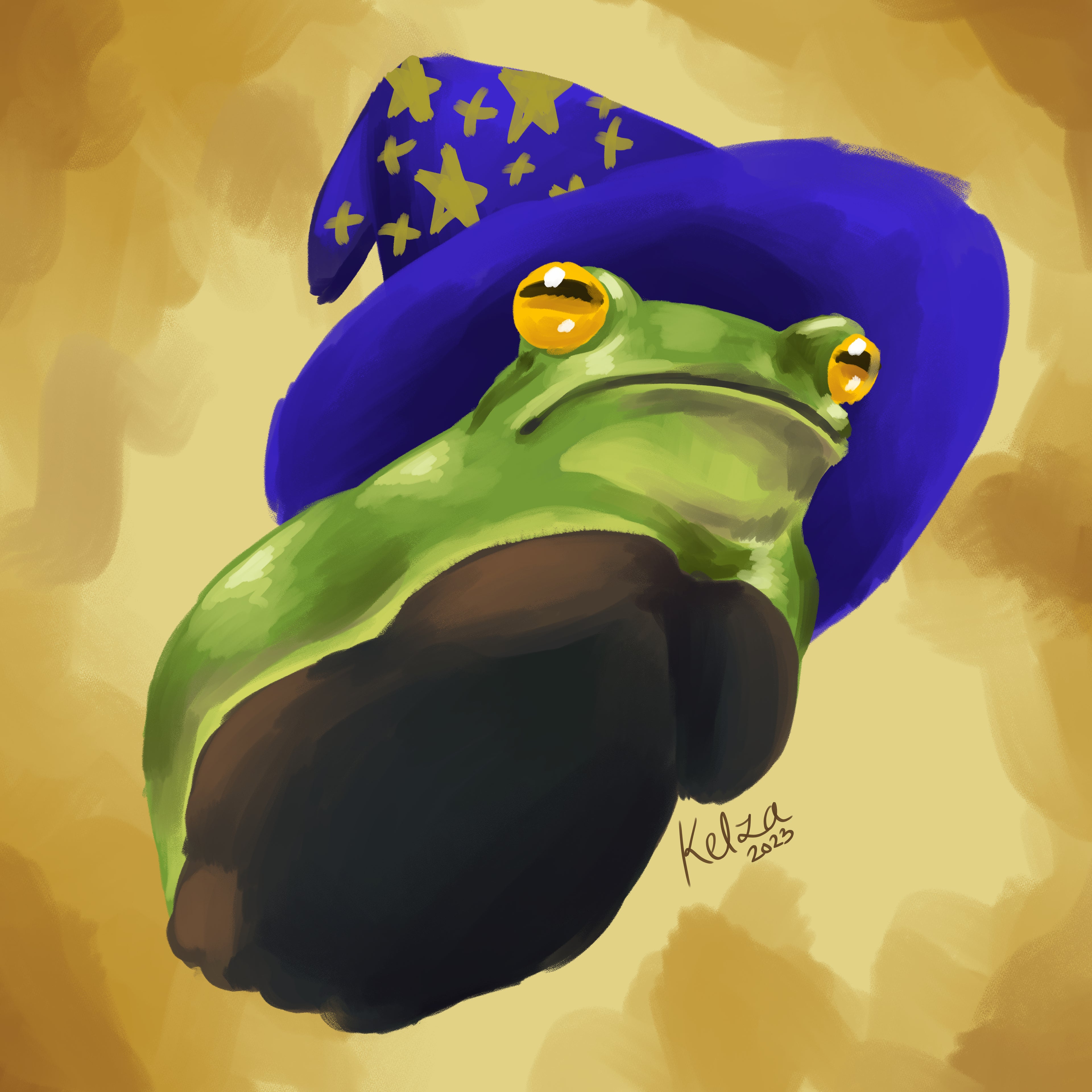 Wizard Frog Holographic Sticker